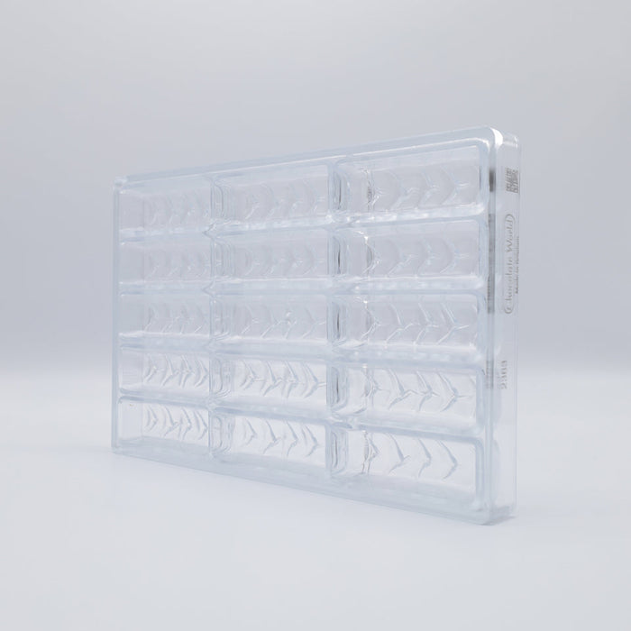 Chocolate World Enrobed Bar Medium Polycarbonate Chocolate Mold – ~2.95 x 0.98 x 0.59 in, 12 Cavities