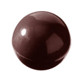 Chocolate World Half Sphere Ø20mm polycarbonate chocolate mold 1495CW with 40 cavities, professional Belgian confectionery mold for bonbons and pralines, clear polycarbonate half sphere ø20mm chocolate mould 1495CW