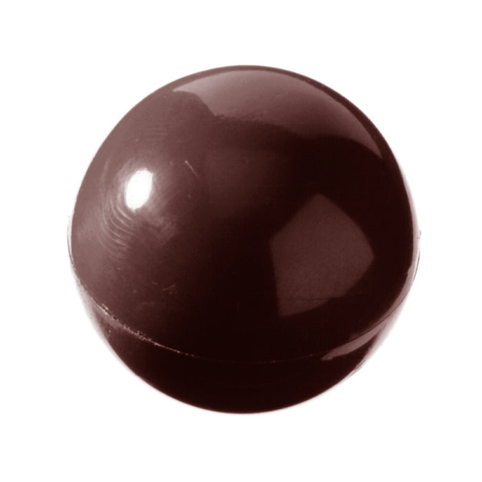 Chocolate World Half Sphere Ø20mm polycarbonate chocolate mold 1495CW with 40 cavities, professional Belgian confectionery mold for bonbons and pralines, clear polycarbonate half sphere ø20mm chocolate mould 1495CW