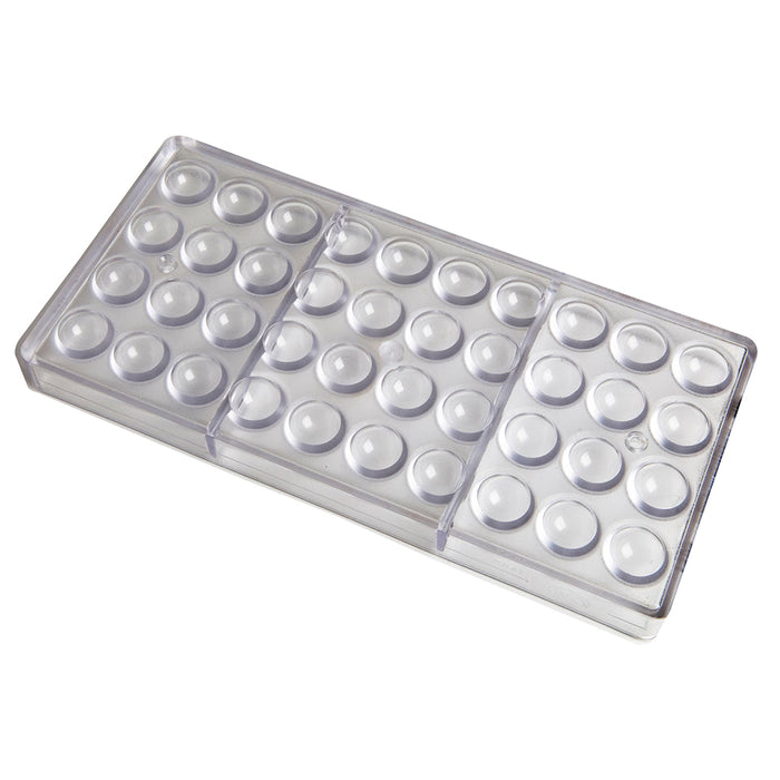 Chocolate World Half Sphere Ø20mm Polycarbonate Chocolate Mold – 0.79 in diameter x 0.39 in, 40 Cavities