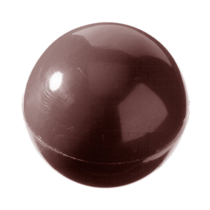 Chocolate World Half Sphere Ø27mm polycarbonate chocolate mold 1258CW with 32 cavities, professional Belgian confectionery mold for bonbons and pralines, clear polycarbonate half sphere ø27mm chocolate mould 1258CW