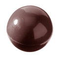 Chocolate World Half Sphere Ø30mm polycarbonate chocolate mold 1217CW with 24 cavities, professional Belgian confectionery mold for bonbons and pralines, clear polycarbonate half sphere ø30mm chocolate mould 1217CW