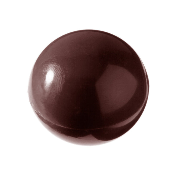 Chocolate World Half Sphere Ø38mm polycarbonate chocolate mold 2002CW with 15 cavities, professional Belgian confectionery mold for bonbons and pralines, clear polycarbonate half sphere ø38mm chocolate mould 2002CW