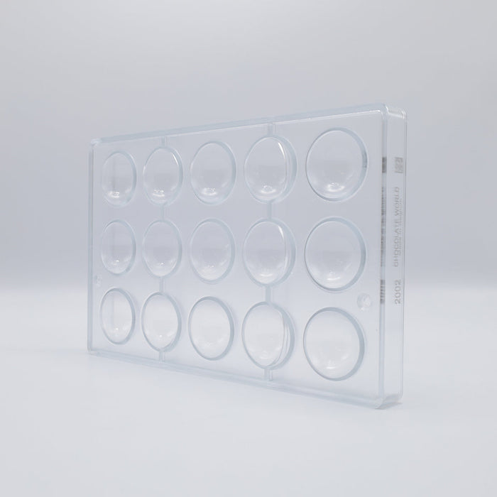 Chocolate World Half Sphere Ø38mm Polycarbonate Chocolate Mold – 1.50 in diameter x 0.75 in, 15 Cavities