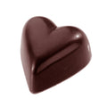 Chocolate World Heart polycarbonate chocolate mold 1417CW with 24 cavities, professional Belgian confectionery mold for bonbons and pralines, clear polycarbonate heart chocolate mould 1417CW