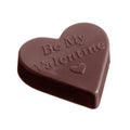 Chocolate World Heart Valentine polycarbonate chocolate mold 1377CW with 4 cavities, professional Belgian confectionery mold for bonbons and pralines, clear polycarbonate heart valentine chocolate mould 1377CW