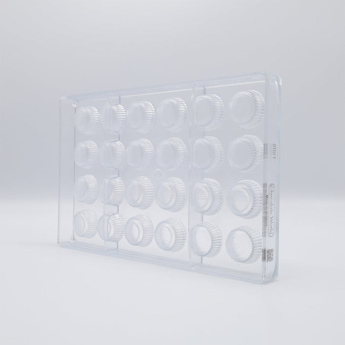 Chocolate World Imperador Polycarbonate Chocolate Mold – 1.14 in diameter x 0.71 in, 21 Cavities