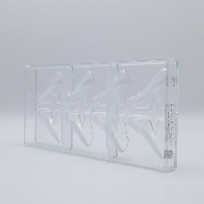 Chocolate World Ladies Shoe Polycarbonate Chocolate Mold – ~2.76 x 1.18 x 1.57 in, 6 Cavities