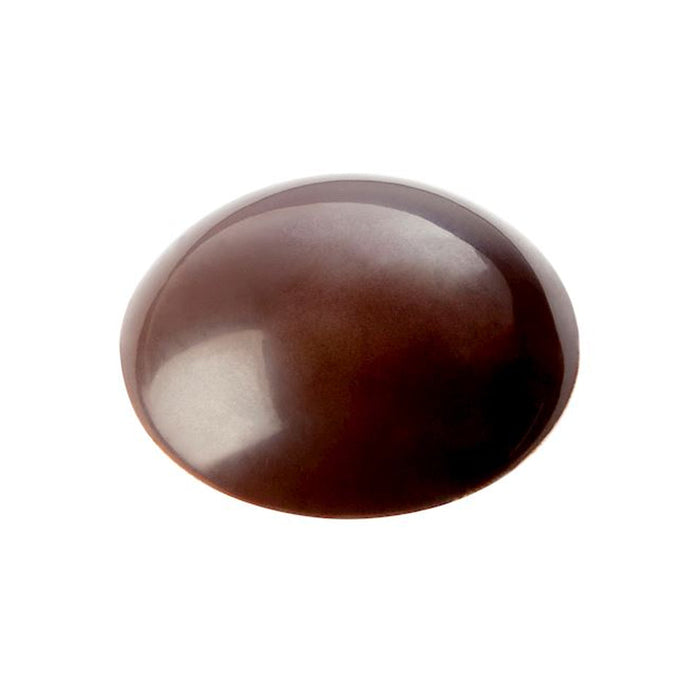 Chocolate World Lens polycarbonate chocolate mold 1847CW with 21 cavities, professional Belgian confectionery mold for bonbons and pralines, clear polycarbonate lens chocolate mould 1847CW