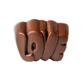 Chocolate World Love Praline polycarbonate chocolate mold 1744CW with 24 cavities (3x8 layout), professional Belgian love-embossed bonbon mold, clear polycarbonate love praline chocolate mould 1744CW