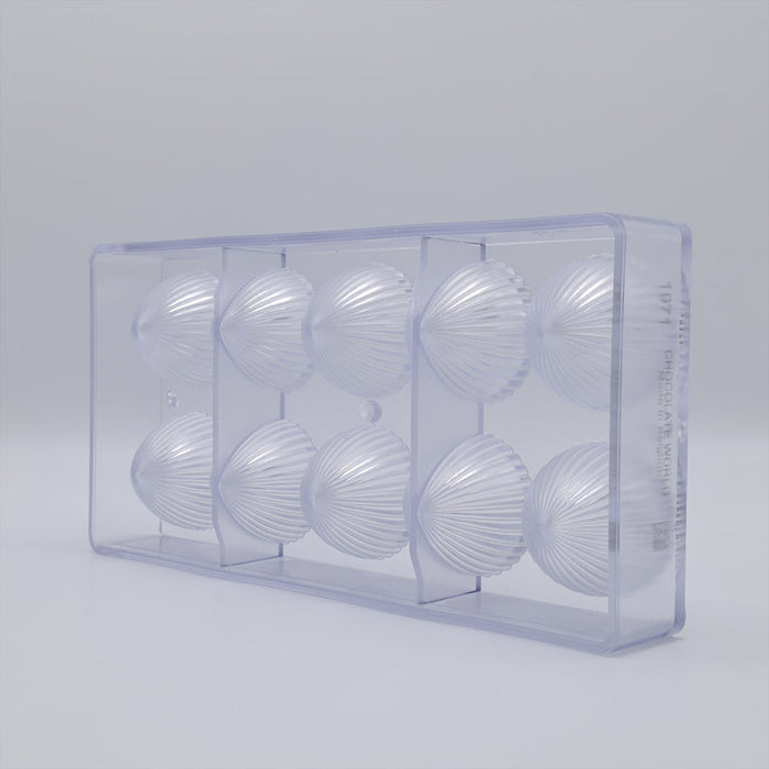 Chocolate World Melo Cake Pleated Polycarbonate Chocolate Mold – 1.24 in diameter x 0.57 in, 24 Cavities