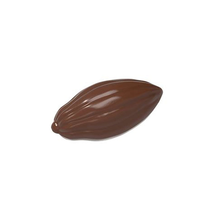 Chocolate World Mini Cocoa Bean polycarbonate chocolate mold 1919CW with 35 cavities (5x7 layout), professional Belgian miniature cocoa bean decoration mold, clear polycarbonate mini cocoa bean mould 1919CW