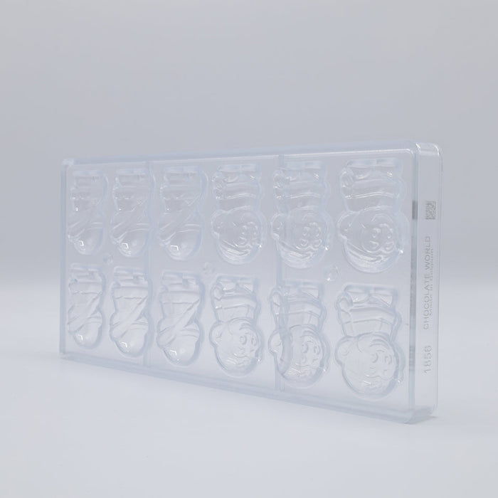Chocolate World Monkey SunWuKong Polycarbonate Chocolate Mold – 1.77 x 1.46 x 0.59 in, 6 Cavities