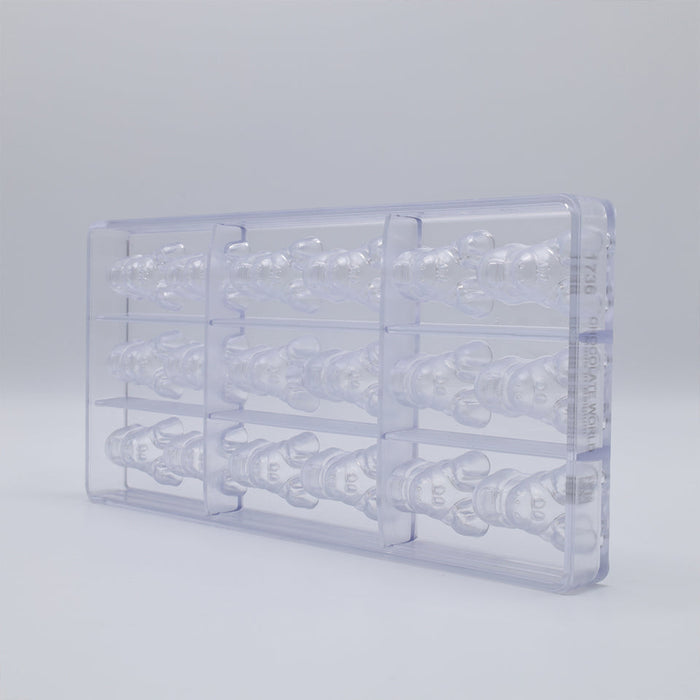 Chocolate World Moose Polycarbonate Chocolate Mold – 1.57 x 1.16 x 0.63 in, 24 Cavities