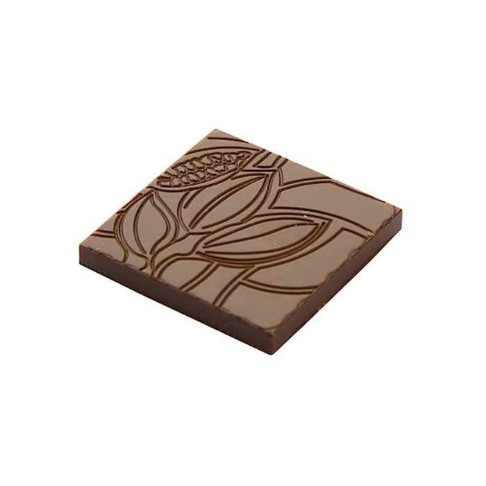 Chocolate World Napolitain Cocoa Bean polycarbonate chocolate mold CF0207 with 18 cavities, professional Belgian confectionery mold for bonbons and pralines, clear polycarbonate napolitain cocoa bean chocolate mould CF0207