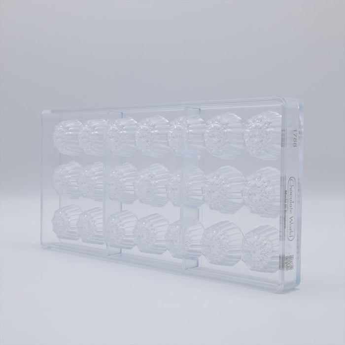 Chocolate World Ornament Round Polycarbonate Chocolate Mold – 1.20 in diameter x 0.75 in, 21 Cavities