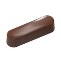 Chocolate World Praline Éclair polycarbonate chocolate mold 12034CW by Martin Diez with 12 cavities, professional Belgian elongated praline mold, clear polycarbonate praline éclair candy mould 12034CW