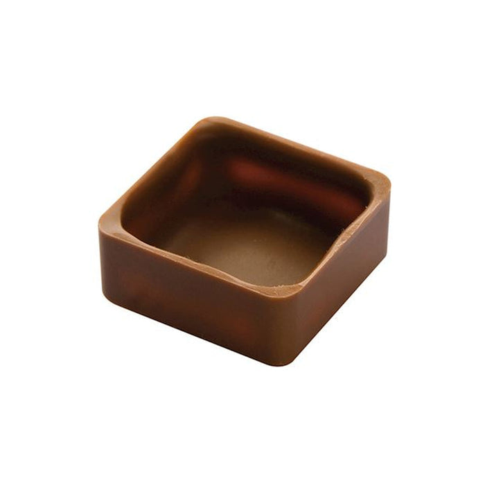 Chocolate World Praline Square Box polycarbonate chocolate mold CF0205 with 24 cavities, professional Belgian confectionery mold for bonbons and pralines, clear polycarbonate praline square box chocolate mould CF0205