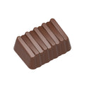 Chocolate World Praline Steps polycarbonate chocolate mold 1646CW with 21 cavities, professional Belgian confectionery mold for bonbons and pralines, clear polycarbonate praline steps chocolate mould 1646CW