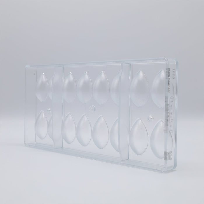 Chocolate World Quenelle Polycarbonate Chocolate Mold by Frank Haasnoot – 1.79 x 0.98 x 0.49 in, 16 Cavities