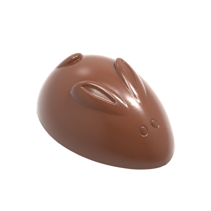 Chocolate World Rabbit Abstract polycarbonate chocolate mold 1875CW with 12 cavities, professional Belgian confectionery mold for bonbons and pralines, clear polycarbonate rabbit abstract chocolate mould 1875CW