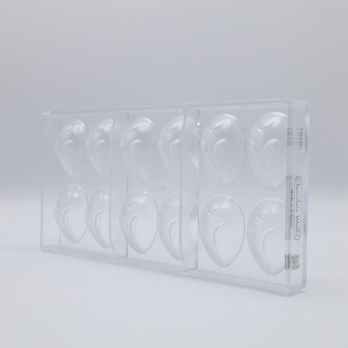Chocolate World Rabbit Abstract Polycarbonate Chocolate Mold – 2.05 x 1.40 x 0.77 in, 12 Cavities