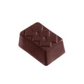 Chocolate World Rectangle Lozenge polycarbonate chocolate mold 2217CW with 6 cavities, professional Belgian confectionery mold for bonbons and pralines, clear polycarbonate rectangle lozenge chocolate mould 2217CW