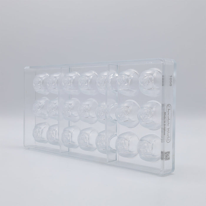 Chocolate World Rose Polycarbonate Chocolate Mold – 1.10 in x 0.79 in, 21 Cavities