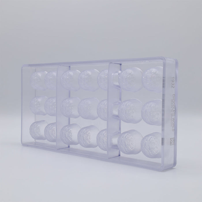Chocolate World Roses Polycarbonate Chocolate Mold – ~1.38 x 1.38 x 0.79 in, 18 Cavities