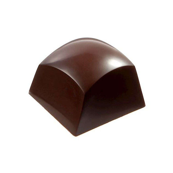 Chocolate World Round Cube polycarbonate chocolate mold 1753CW with 24 cavities, professional Belgian confectionery mold for bonbons and pralines, clear polycarbonate round cube chocolate mould 1753CW