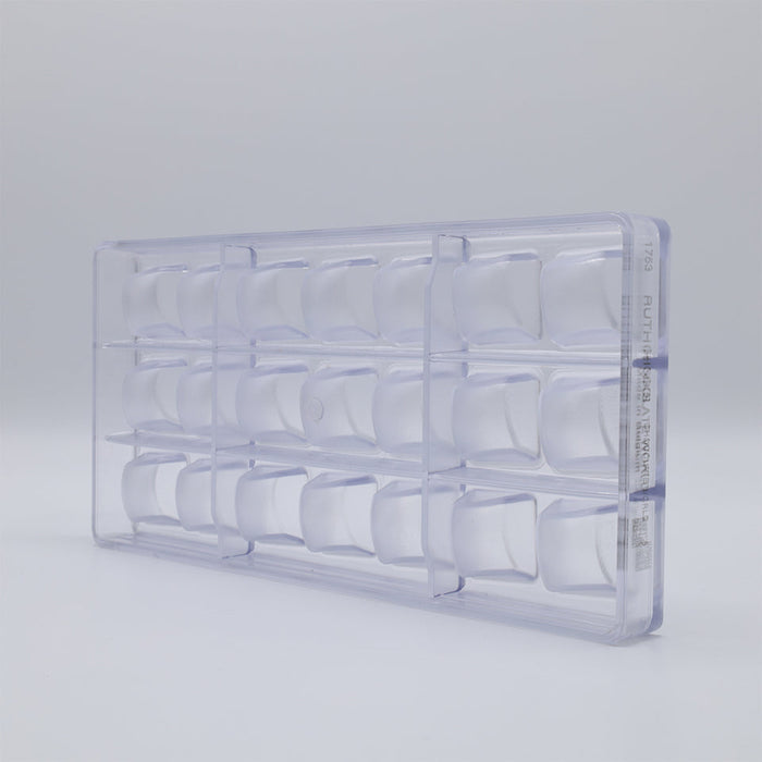 Chocolate World Round Cube Polycarbonate Chocolate Mold by Ruth Hinks – 1.06 x 1.06 x 0.75 in, 24 Cavities