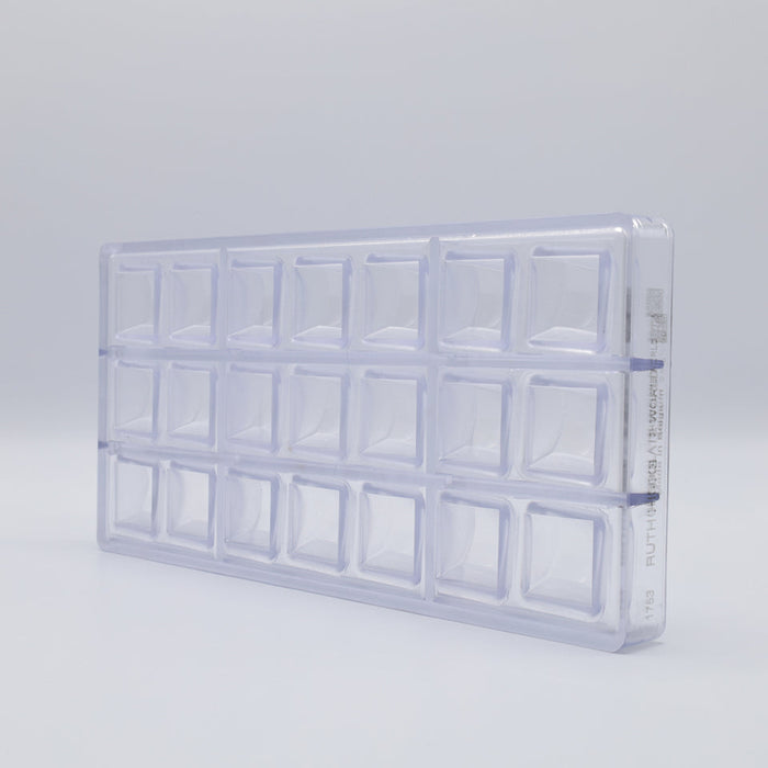 Chocolate World Round Cube Polycarbonate Chocolate Mold by Ruth Hinks – 1.06 x 1.06 x 0.75 in, 24 Cavities