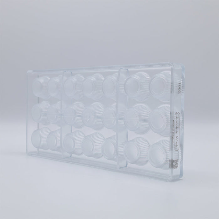 Chocolate World Round Cup Polycarbonate Chocolate Mold – 1.18 x 1.18 x 0.75 in, 21 Cavities