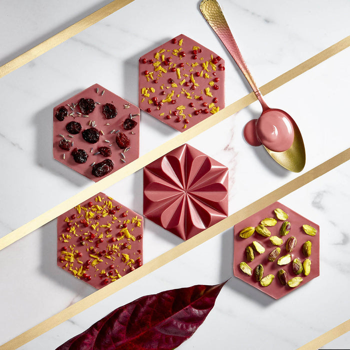 Chocolate World Ruby Tablet Polycarbonate Chocolate Mold by Callebaut – 6.06 x 3.03 x 0.33 in, 3 Cavities