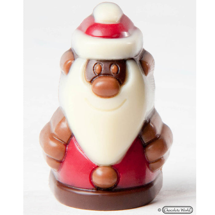 Chocolate World Santa Claus Polycarbonate Chocolate Mold – ~2.17 x 3.54 x 1.18 in, 6 Cavities