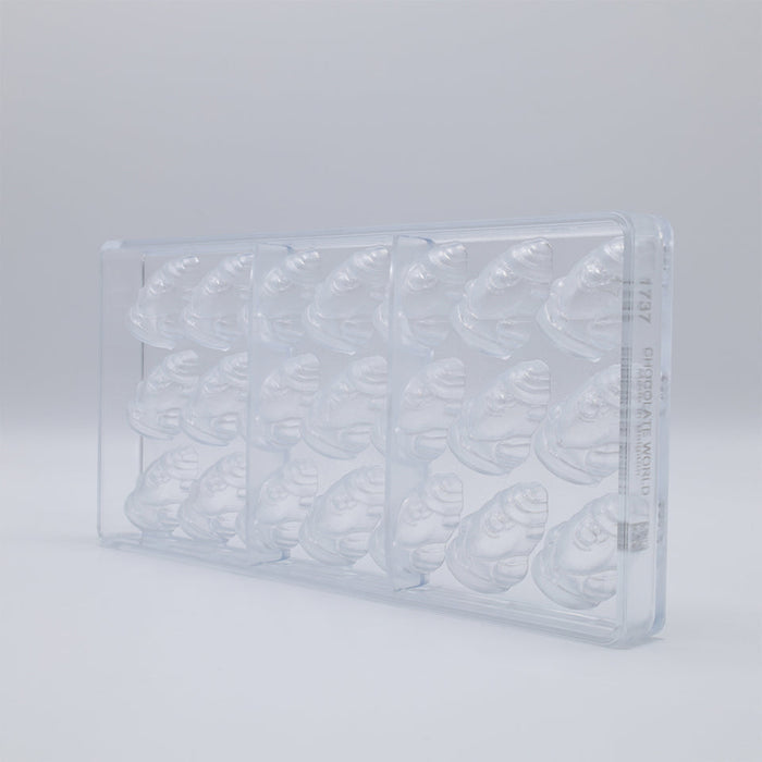 Chocolate World Santa Claus Polycarbonate Chocolate Mold – ~2.17 x 3.54 x 1.18 in, 6 Cavities