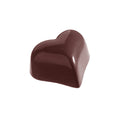 Chocolate World Small Heart polycarbonate chocolate mold 2443CW with 32 cavities, professional Belgian confectionery mold for bonbons and pralines, clear polycarbonate small heart chocolate mould 2443CW
