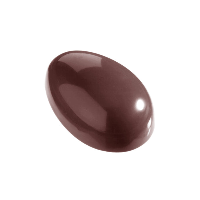 Chocolate World Smooth Egg 32mm book-match polycarbonate mold 2066CW with 32 cavities producing 16 complete 3D smooth chocolate Easter eggs, professional Belgian smooth egg chocolate mould 2066CW