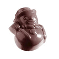 Chocolate World Snowman polycarbonate chocolate mold 1333CW with 6 cavities, professional Belgian confectionery mold for bonbons and pralines, clear polycarbonate snowman chocolate mould 1333CW