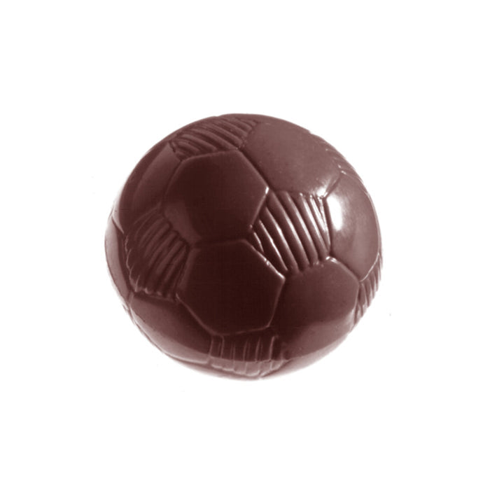 Chocolate World Football polycarbonate chocolate mold 2334CW with 21 cavities, professional Belgian confectionery mold for bonbons and pralines, clear polycarbonate football chocolate mould 2334CW