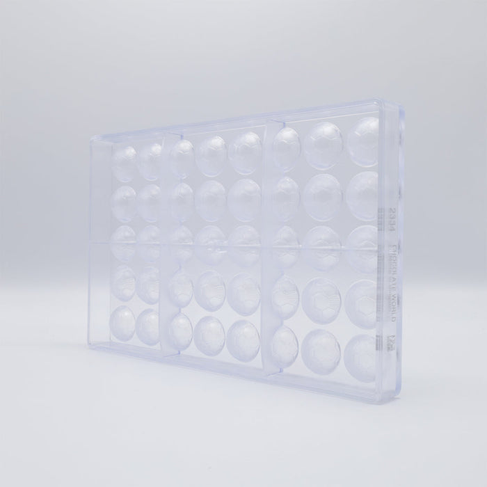 Chocolate World Soccer/Football Polycarbonate Chocolate Mold – ~1.18 x 1.18 x 0.59 in, 21 Cavities