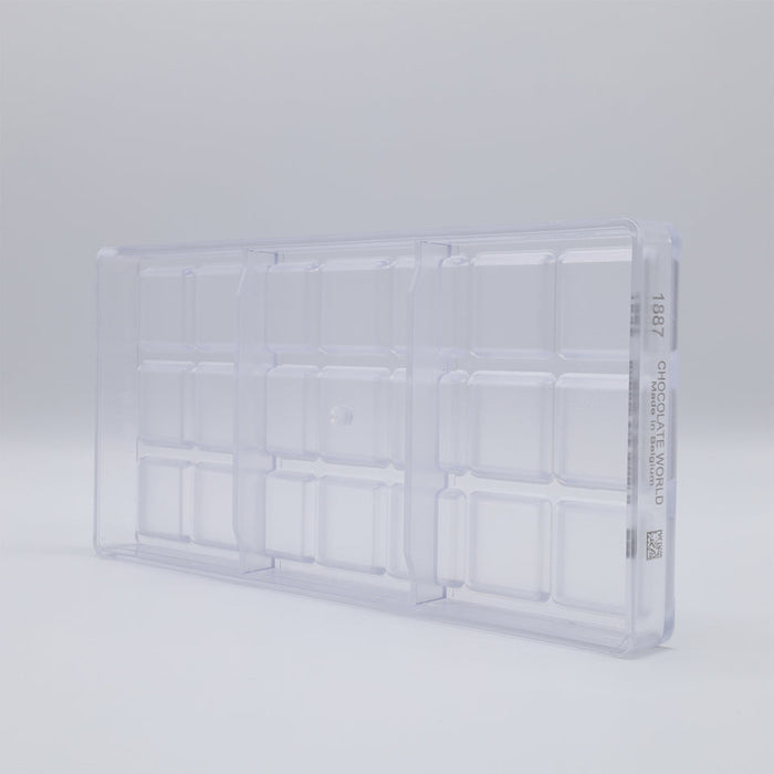 Chocolate World Space Alphabet Polycarbonate Chocolate Mold – 1.20 x 1.20 x 0.22 in, 26 Cavities