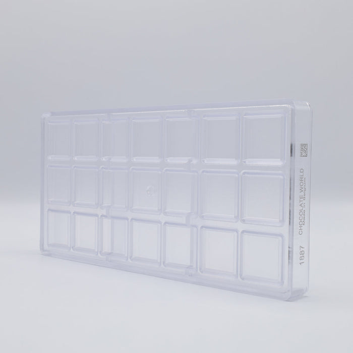 Chocolate World Space Alphabet Polycarbonate Chocolate Mold – 1.20 x 1.20 x 0.22 in, 26 Cavities