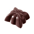 Chocolate World Square Star polycarbonate chocolate mold 2057CW with 21 cavities, professional Belgian confectionery mold for bonbons and pralines, clear polycarbonate square star chocolate mould 2057CW
