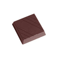 Chocolate World Square with Lines (41mm) polycarbonate chocolate mold 2356CW with 12 cavities, professional Belgian confectionery mold for bonbons and pralines, clear polycarbonate square with lines (41mm) chocolate mould 2356CW