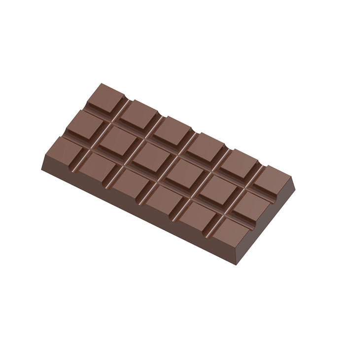 Chocolate World Tablet 3×6 Cubes polycarbonate chocolate mold 1986CW with 3 cavities, professional Belgian confectionery mold for bonbons and pralines, clear polycarbonate tablet 3×6 cubes chocolate mould 1986CW