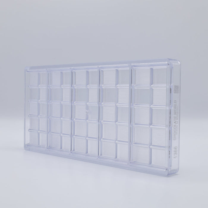 Chocolate World Tablet 41g Polycarbonate Chocolate Mold – 4.61 x 1.97 x 0.28 in, 5 Cavities