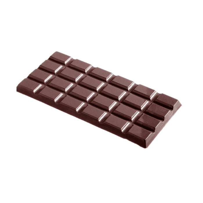 Chocolate World Tablet 4×6 Rectangle polycarbonate chocolate mold 2110CW with 3 cavities, professional Belgian confectionery mold for bonbons and pralines, clear polycarbonate tablet 4×6 rectangle chocolate mould 2110CW