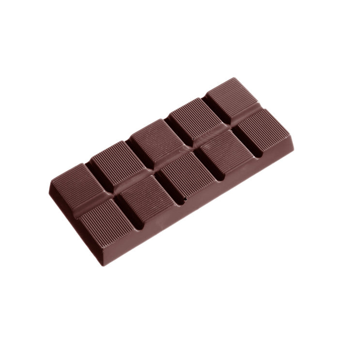 Chocolate World Tablet 75g polycarbonate chocolate mold 1367CW with 5 cavities (1x5 layout), professional Belgian 75g chocolate bar mold, clear polycarbonate tablet candy mould 1367CW
