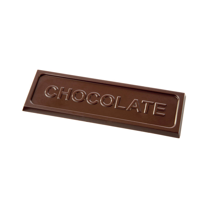 Chocolate World Tablet 'Chocolate' polycarbonate chocolate mold 2429CW with 3 cavities, professional Belgian confectionery mold for bonbons and pralines, clear polycarbonate tablet 'chocolate' chocolate mould 2429CW